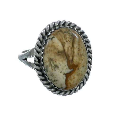 Navajo Silver Picture Rock Jewelry Ring Size 8 X10336